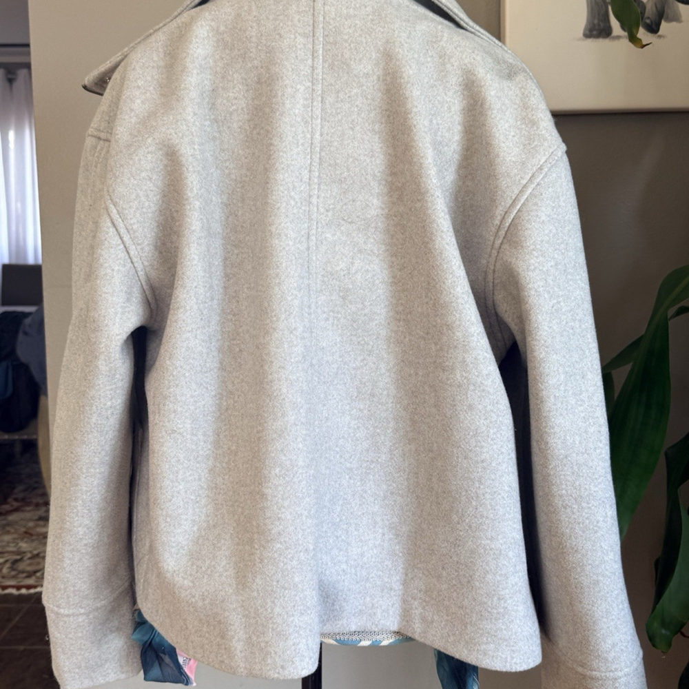 Chouyatou Women's Casual Stand Collar Single Breasted Sz M - Picture 6 of 8